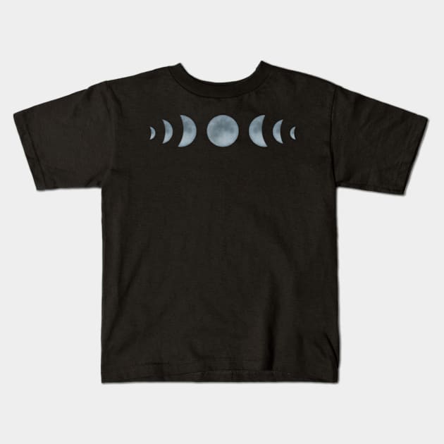 Moon Phases Kids T-Shirt by Strong with Purpose